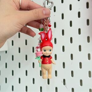 Angel Red Bunny Figurine Keychain Toy - bag charm Accessories